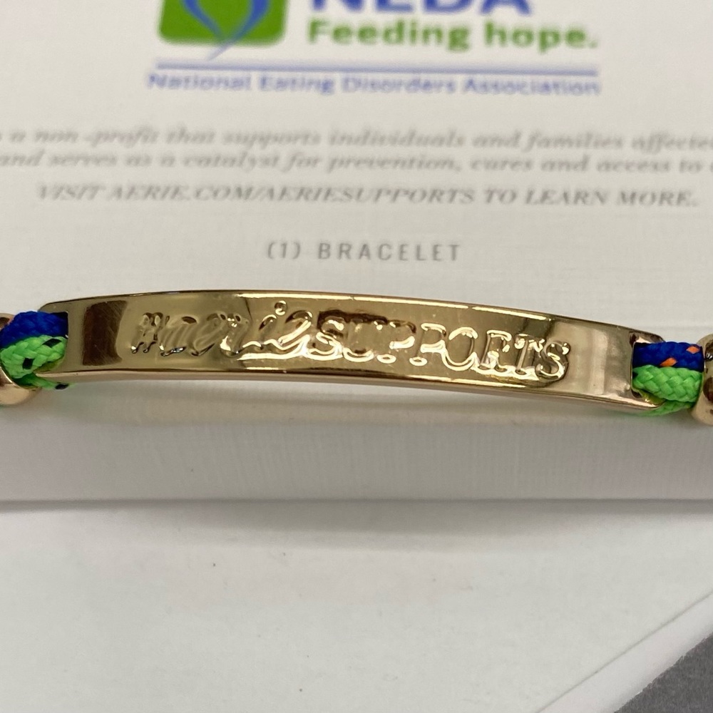 Aerie Supports NEDA Bracelet, Blue & Green